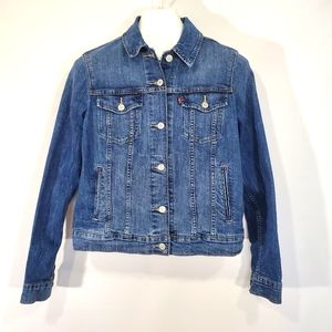 Levis Women's Size Large Denim Jean Trucker Jacket